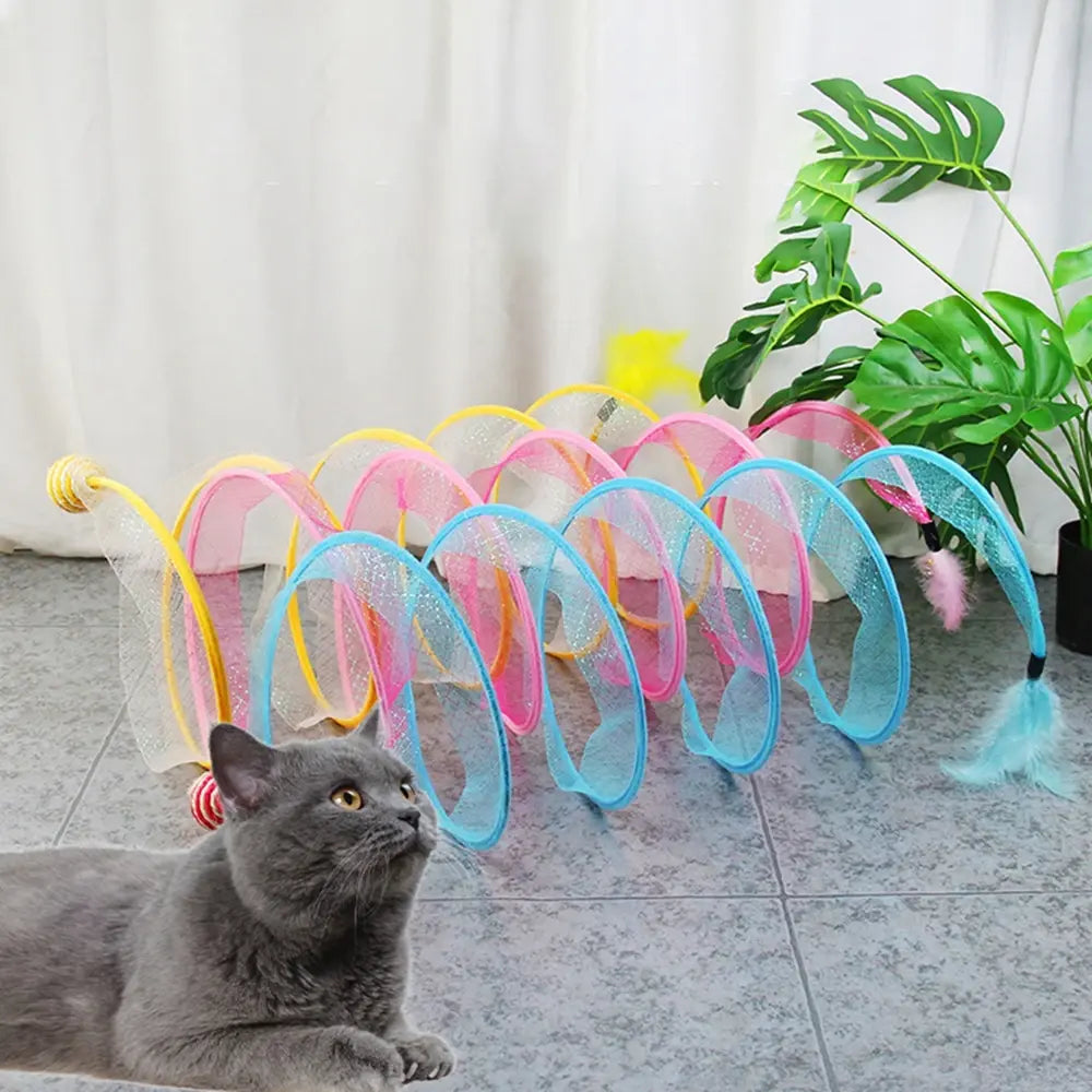 Foldable Spiral Cat Tunnel